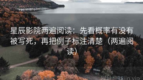 星辰影院两遍阅读：先看概率有没有被写死，再把例子标注清楚（两遍阅读）