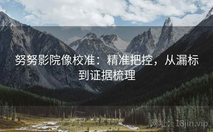 努努影院像校准：精准把控，从漏标到证据梳理