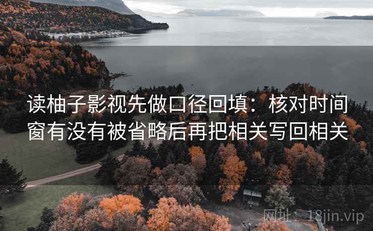读柚子影视先做口径回填：核对时间窗有没有被省略后再把相关写回相关
